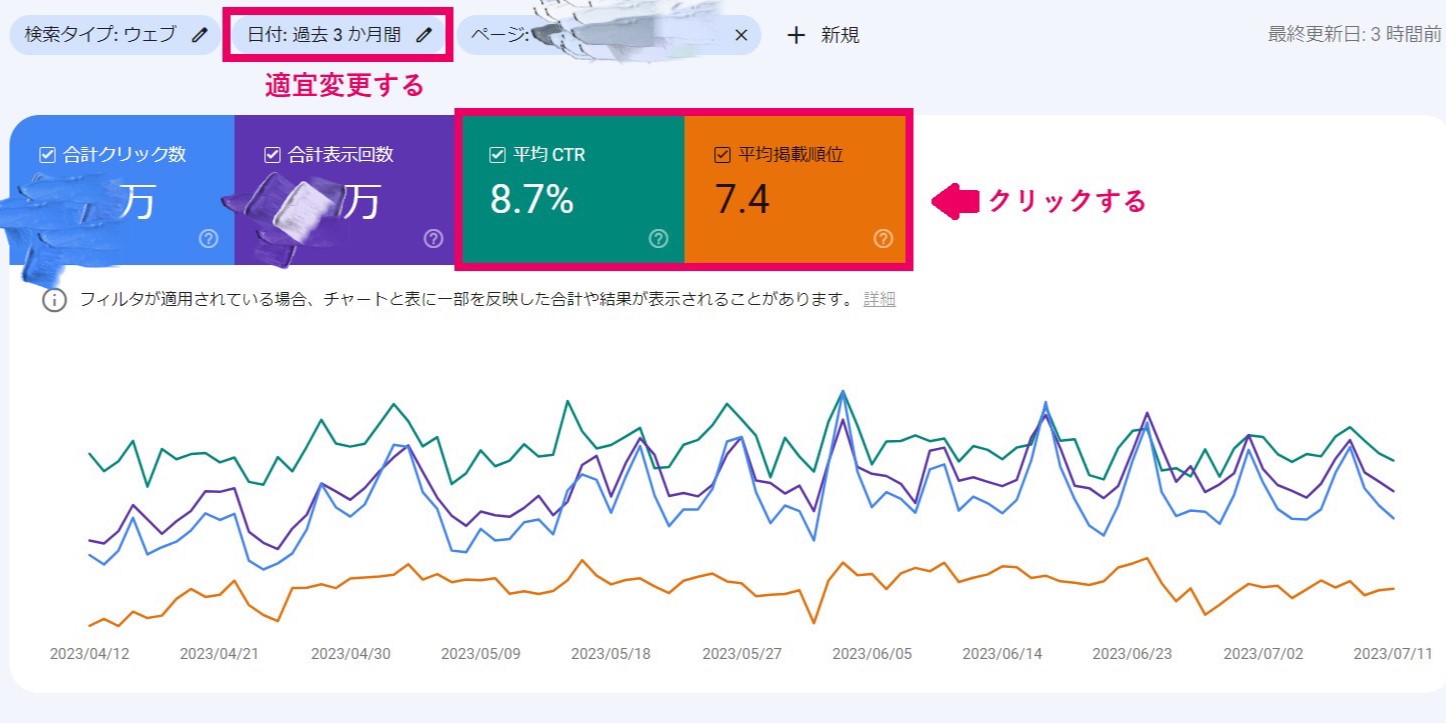 グーグルサーチコンソールで記事のクリック率を確認する方法