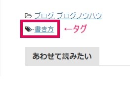 ワードプレスブログのタグ