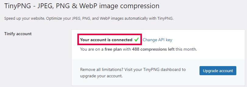  TinyPNG - JPEG, PNG & WebP image compressionの設定方法