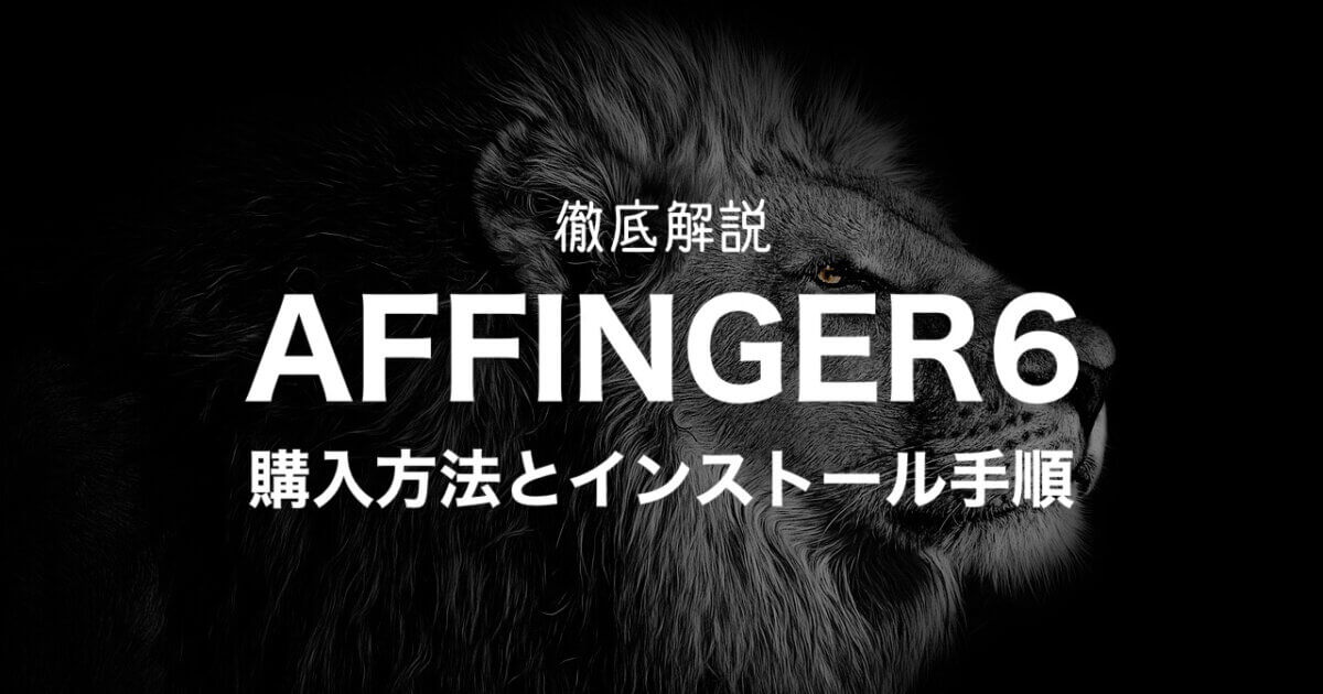 AFFINGER6の購入方法とインストール手順を初心者向けに解説